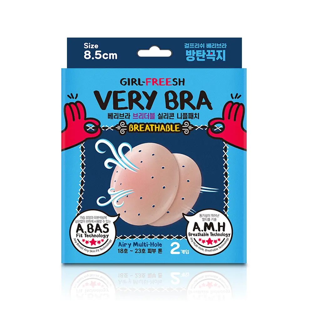 방탄꼭지 걸프리쉬 베리브라 브리더블 실리콘 니플패치 글루(8.5cm*2매)