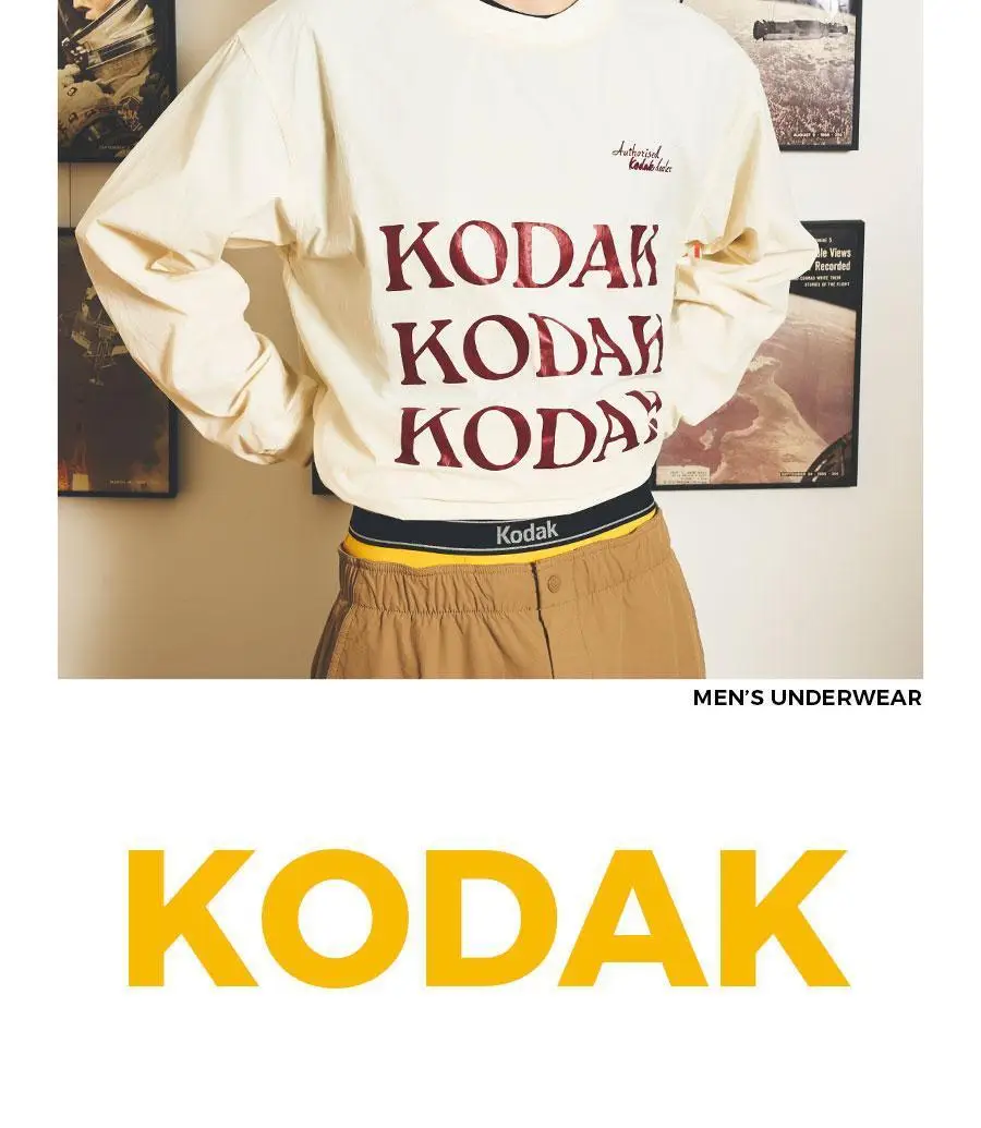 코닥 심플 로고 코튼 스판 드로즈 (4colors) 상세페이지 4