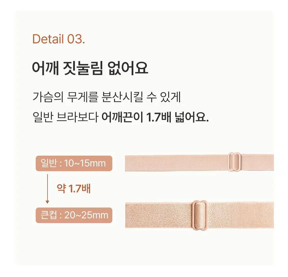 감탄브라 프리미엄 크림 큰컵 스트랩 브라 1종 상세페이지 16