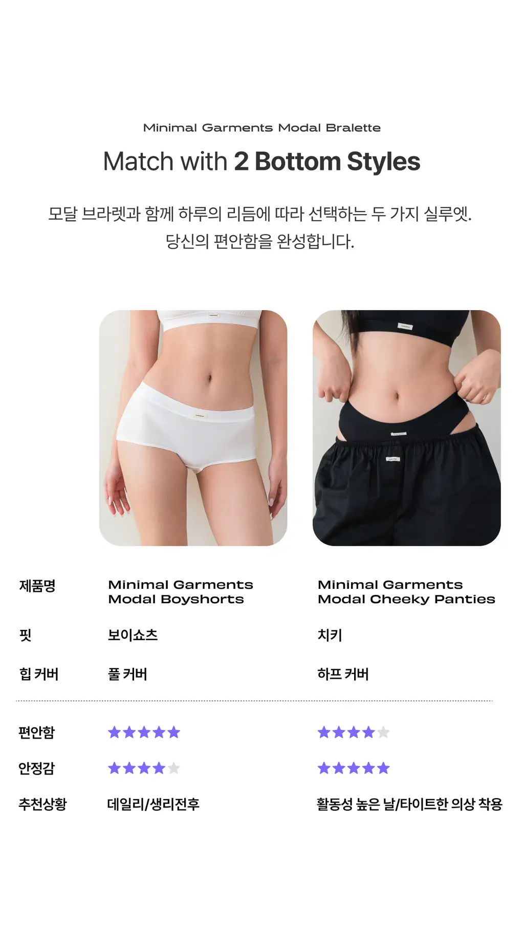 도로시와 미니멀 가먼츠 브라/팬티 모음 상세페이지 11