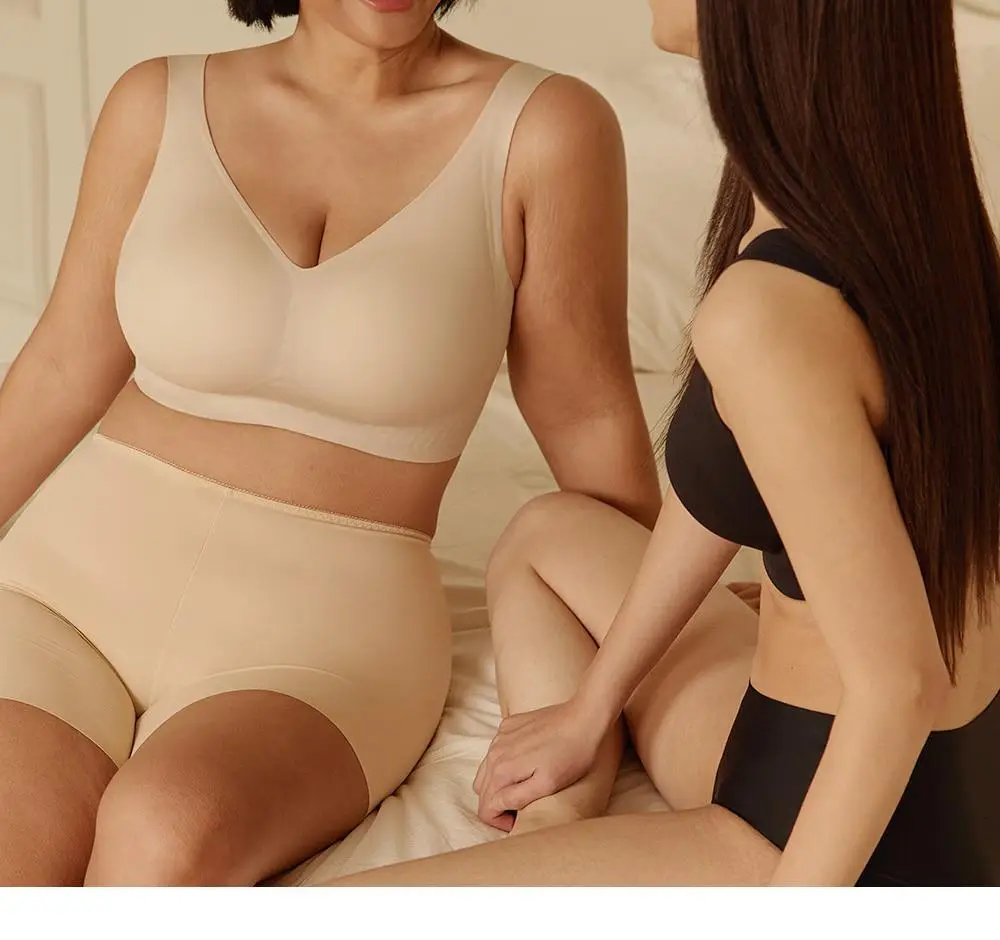 마른파이브 쉬어 브라 글램 백리스 M~XXXL (블랙/아이보리) 상세페이지 33