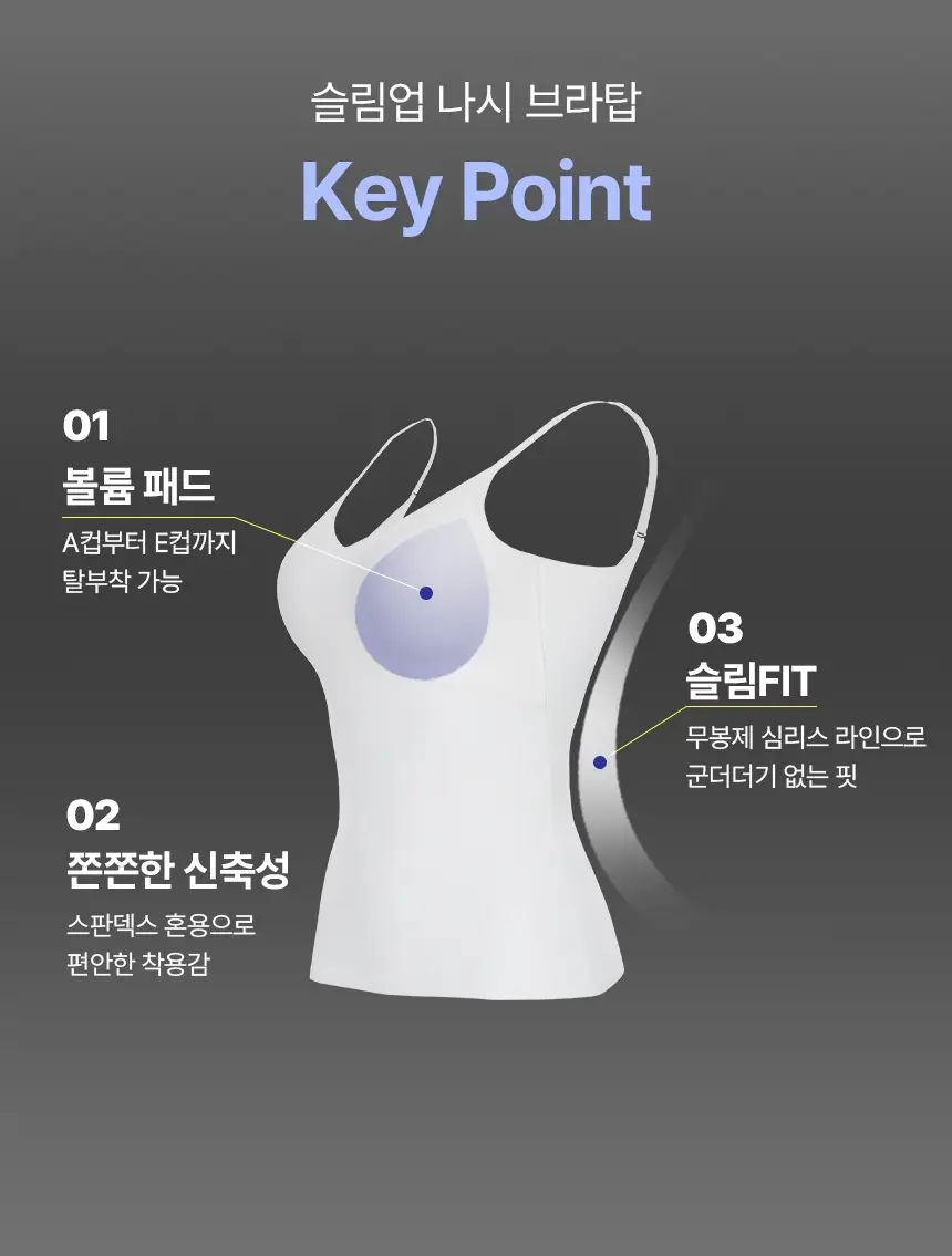 아나콘다이너웨어 슬림업 나시 브라탑 V넥 상세페이지 6
