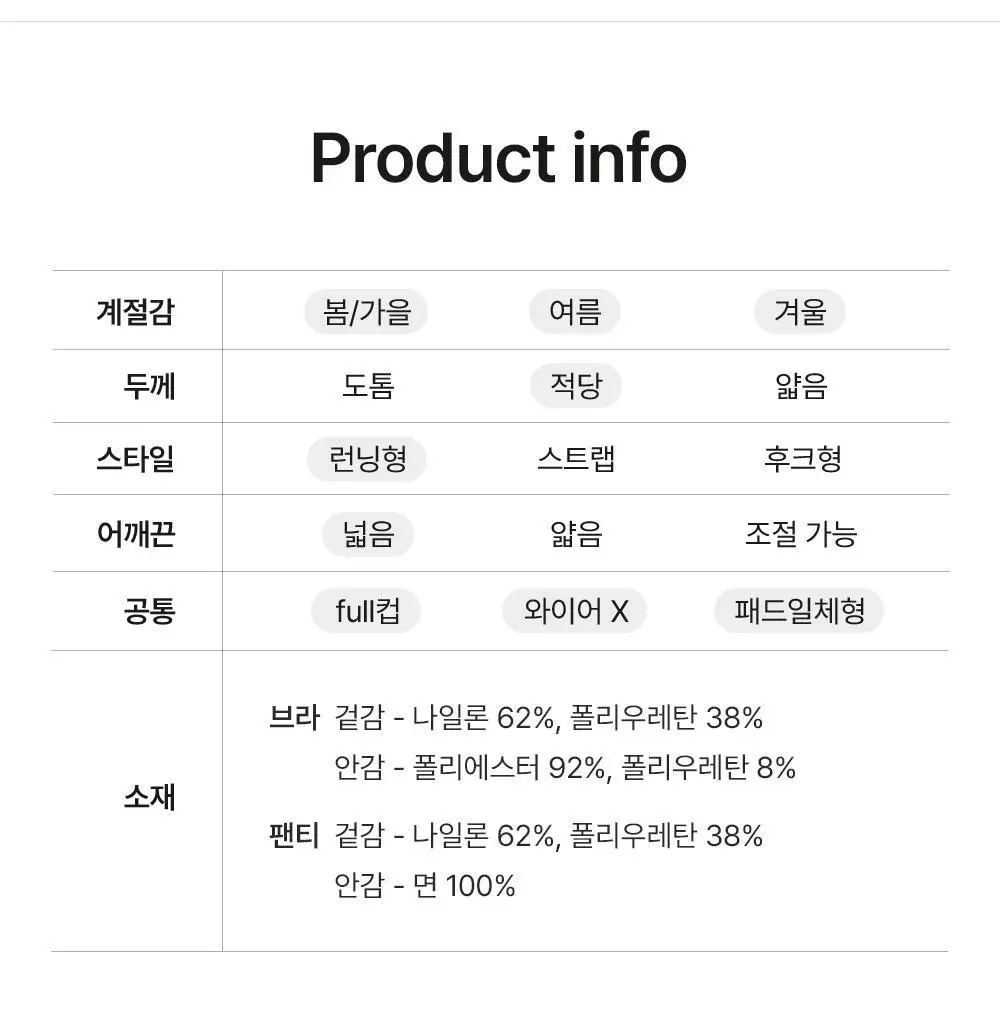 감탄브라 런닝형 자세브라 브라팬티 1Set 상세페이지 57