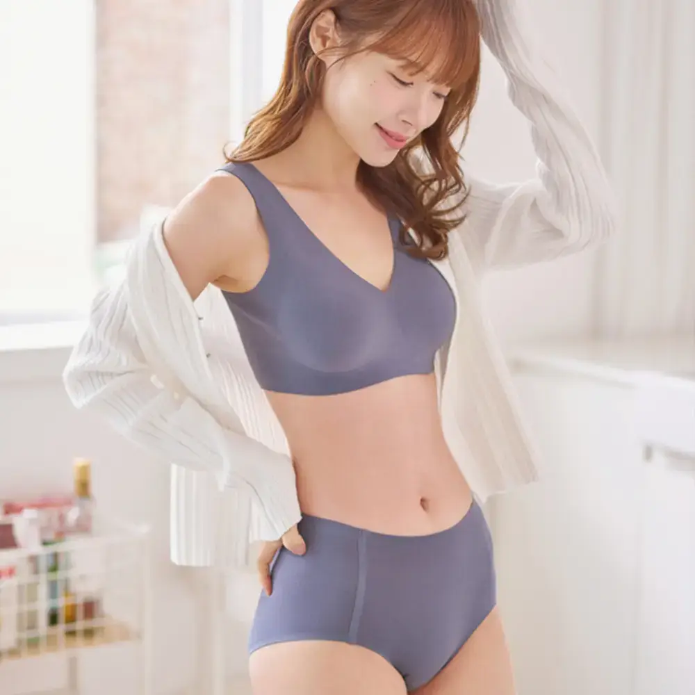 감탄브라 NEW 모달스킨 런닝형 브라팬티 1set