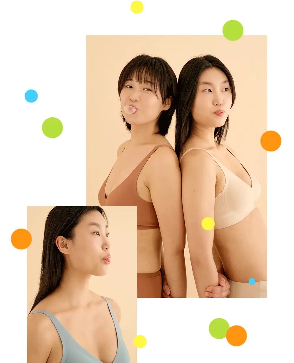마른파이브 쉬어 브라 커브넥 텐션윙 브라&팬티 세트 4colors 상세페이지 2