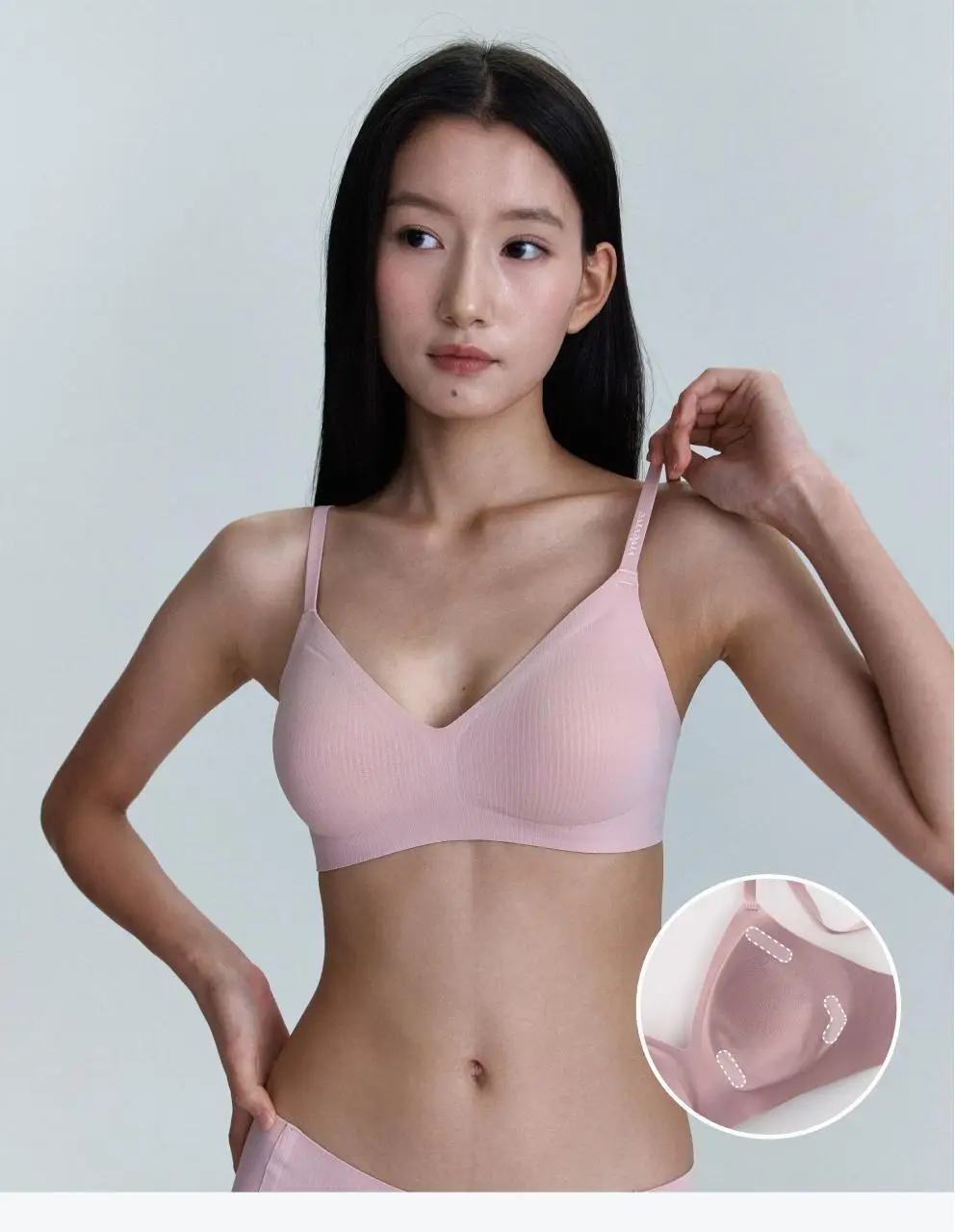 비브비브 프리라인 브라 볼륨/팬티 세트 (3 Colors) 상세페이지 8