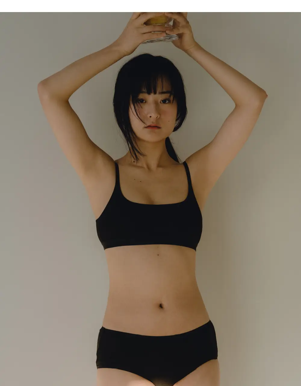 수푸이 스퀘어 리브드 모달 브라&팬티 세트 블랙 상세페이지 2