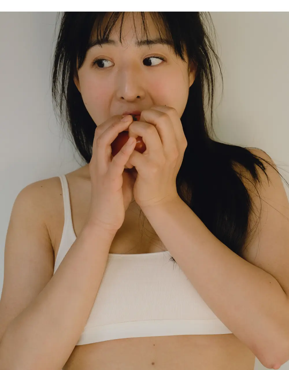 수푸이 스퀘어 리브드 모달 브라&팬티 세트 크림 상세페이지 2
