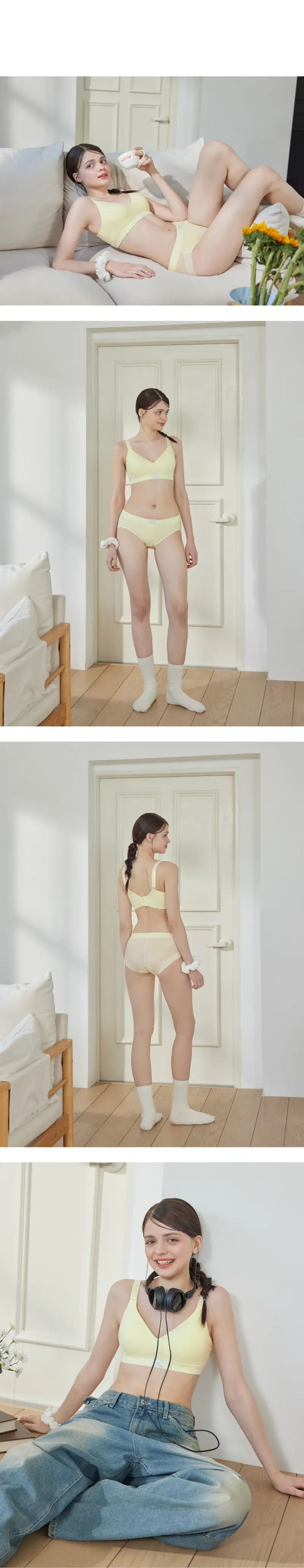 이펙트 스포츠브라 팬티 세트 - 레몬 상세페이지 3