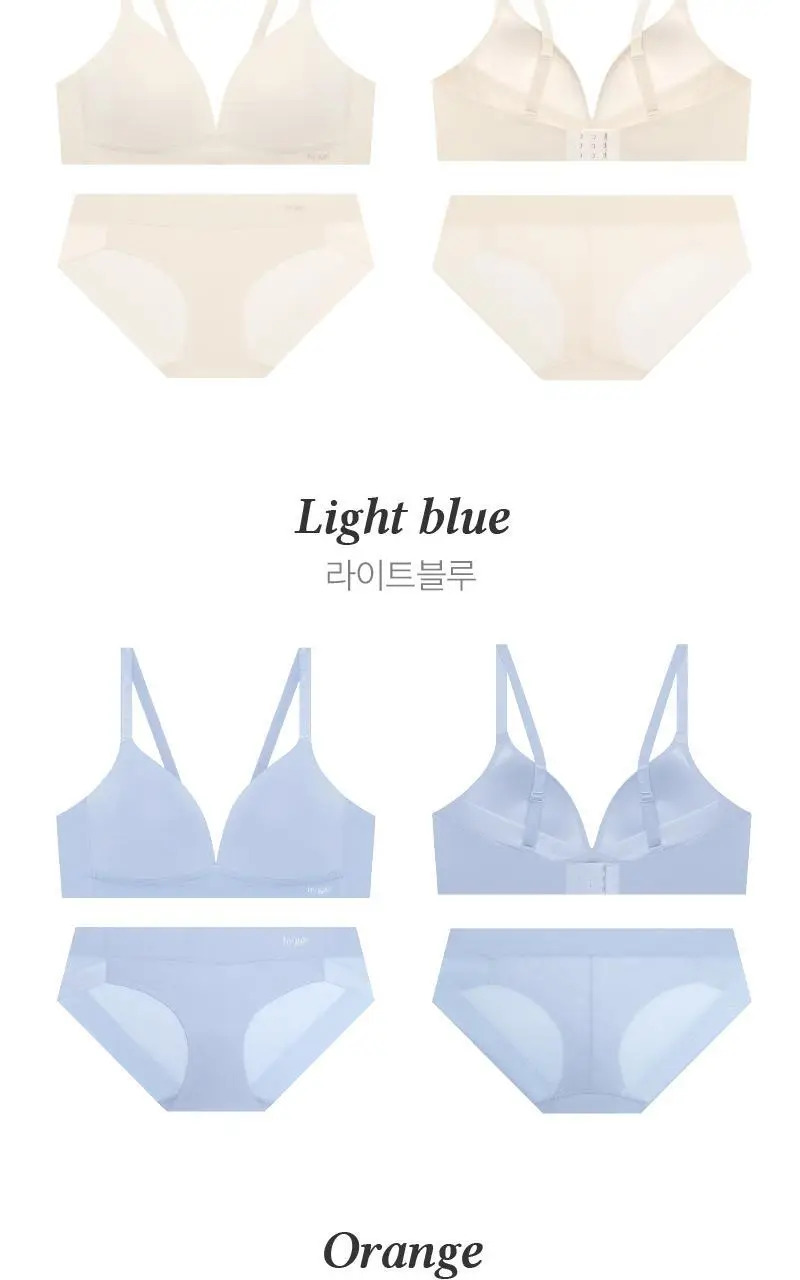 휘게 언더웨어 텐션 볼륨업 브라렛 노와이어 브라 팬티 세트 4Colors 상세페이지 22