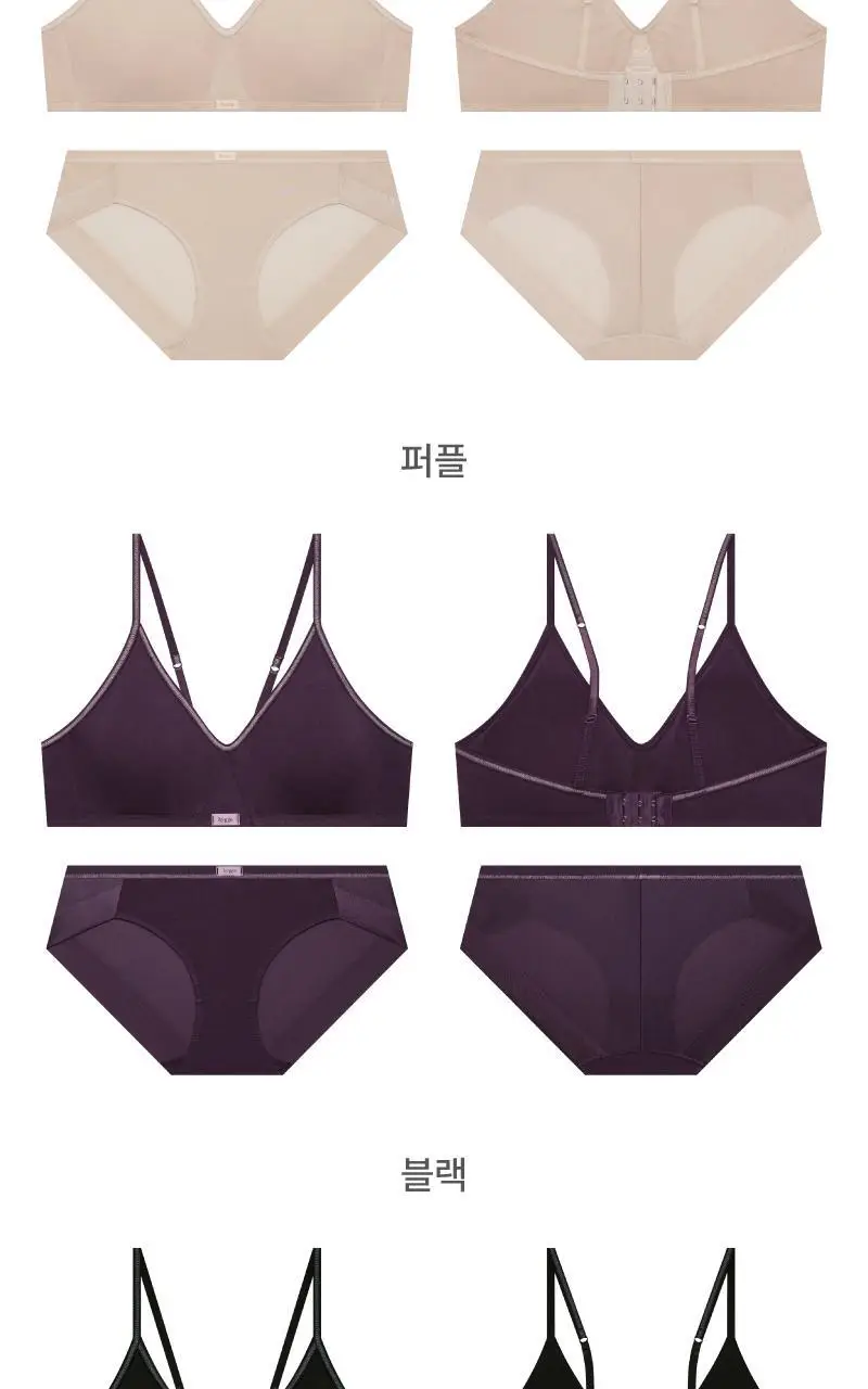 휘게 언더웨어 플레인 브라렛 팬티 세트 - 6 Colors 상세페이지 23