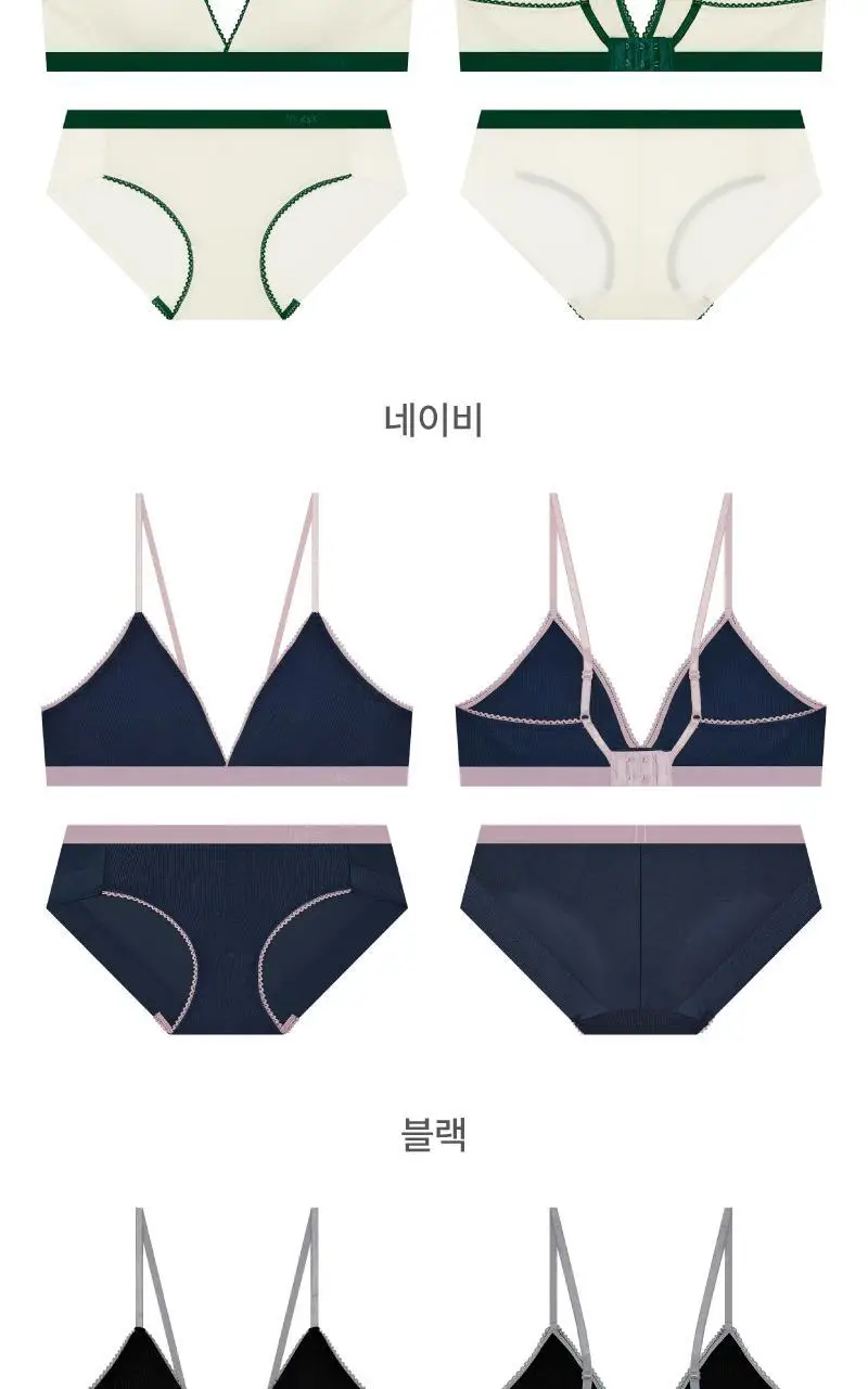 휘게언더웨어 챠밍 골지 브라렛 팬티 세트 - 4Colors 상세페이지 24