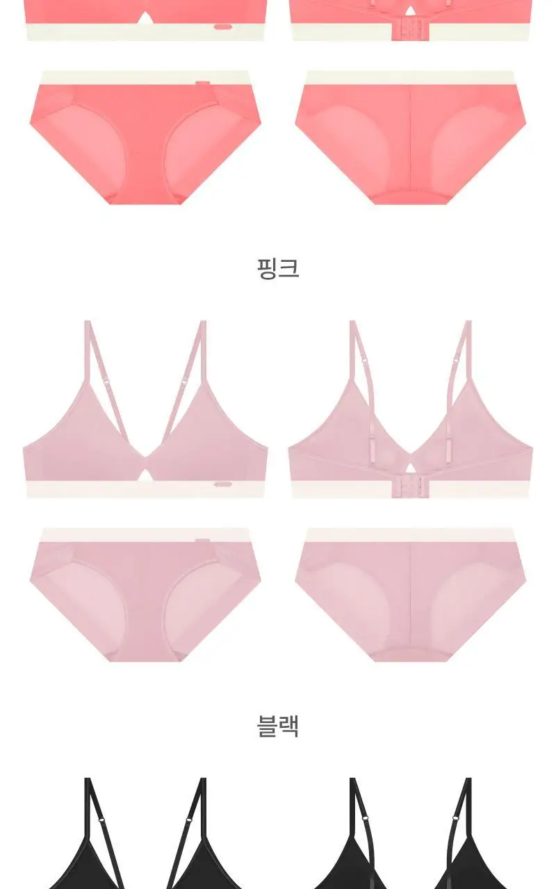 휘게언더웨어 코튼컷 브라렛 팬티 세트 - 4Colors 상세페이지 24