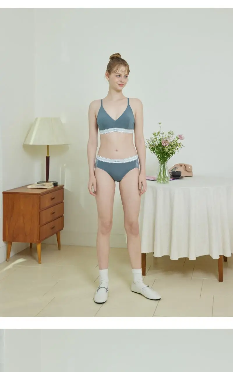 휘게언더웨어 퍼포먼스 코튼 노와이어브라 팬티 세트 - 4Colors 상세페이지 10