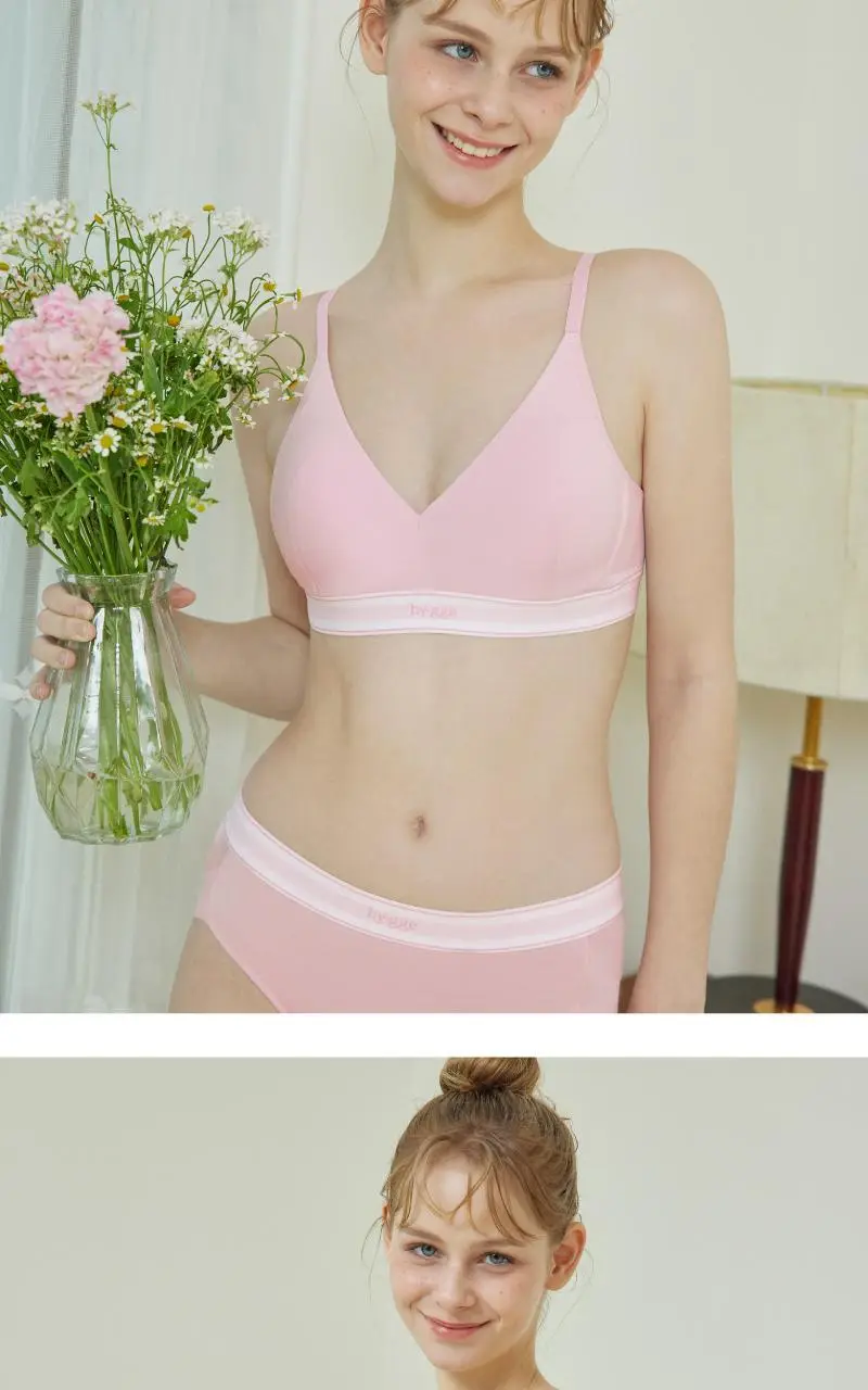 휘게언더웨어 퍼포먼스 코튼 노와이어브라 팬티 세트 - 4Colors 상세페이지 15
