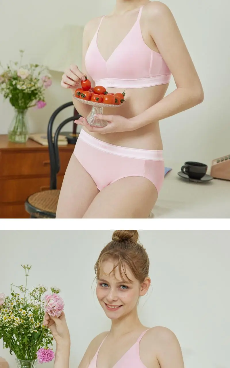 휘게언더웨어 퍼포먼스 코튼 노와이어브라 팬티 세트 - 4Colors 상세페이지 16