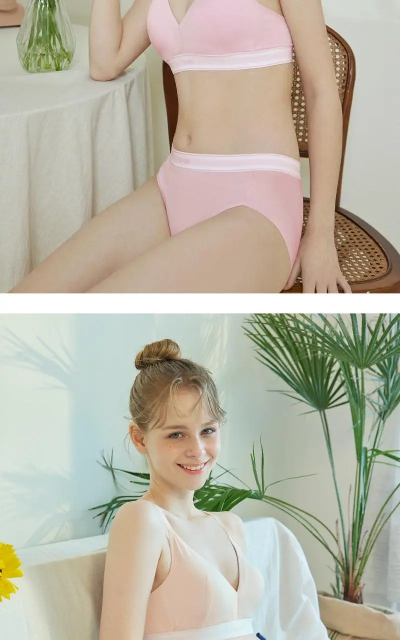 휘게언더웨어 퍼포먼스 코튼 노와이어브라 팬티 세트 - 4Colors 상세페이지 17