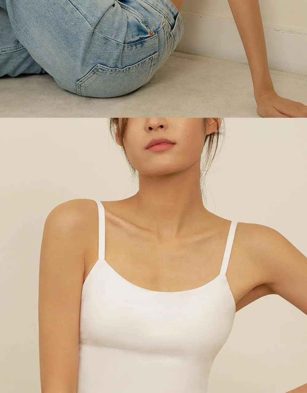 마른파이브 날마다 모달 코튼 캡내장 크롭 끈 조절 나시 2colors (FL/XL) 상세페이지 21