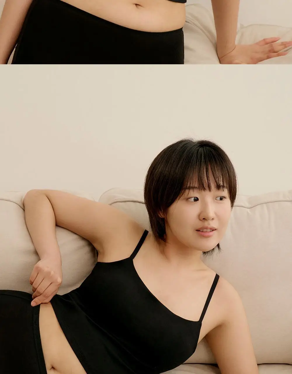 마른파이브 날마다 모달 코튼 캡내장 크롭 끈 조절 나시 2colors (FL/XL) 상세페이지 42