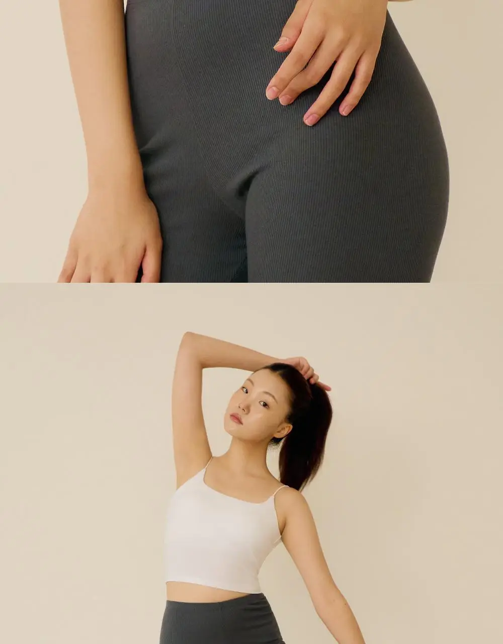 마른파이브 날마다 모달 코튼 캡내장 크롭 백리스 나시 FREE,XL (블랙/화이트) 상세페이지 7