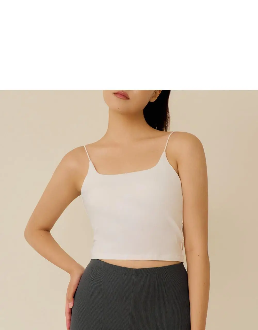 마른파이브 날마다 모달 코튼 캡내장 크롭 백리스 나시 FREE,XL (블랙/화이트) 상세페이지 19