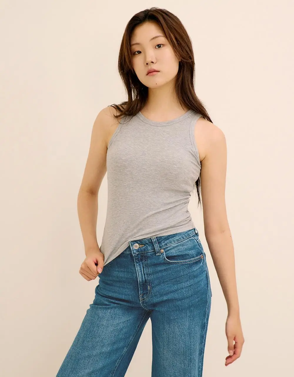 마른파이브 날마다 브라탑 모달 골지 유넥 5colors (F/L, XL) 상세페이지 5