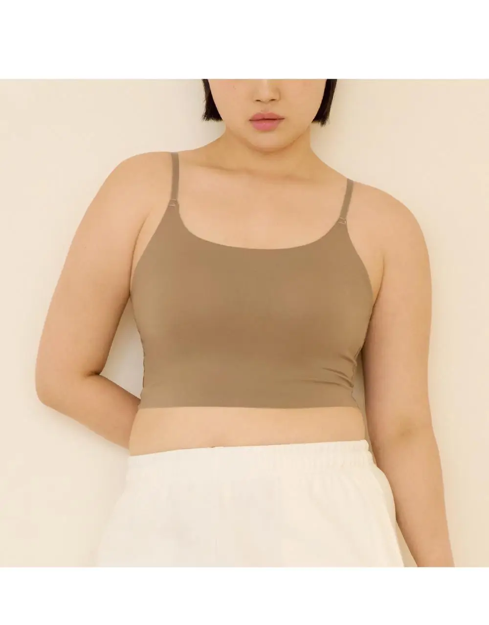 마른파이브 쉬어 브라탑 크롭 베이직 3colors (블랙/화이트/브라운 M~XL) 상세페이지 30