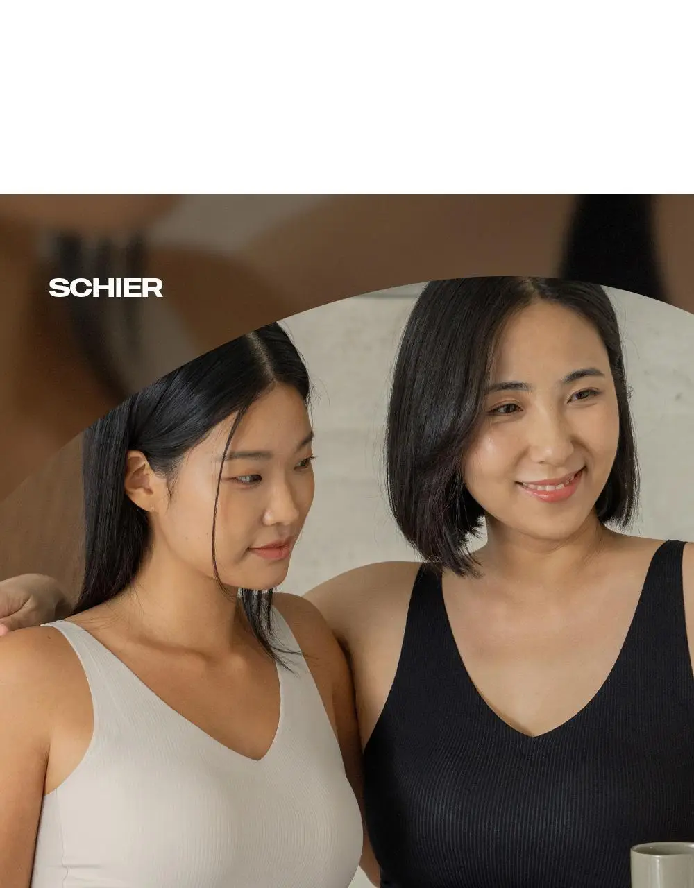 마른파이브 쉬어 V넥 브라탑 크롭 슬림핏 4colors (블랙/브라운/머스타드/베이지) 상세페이지 7