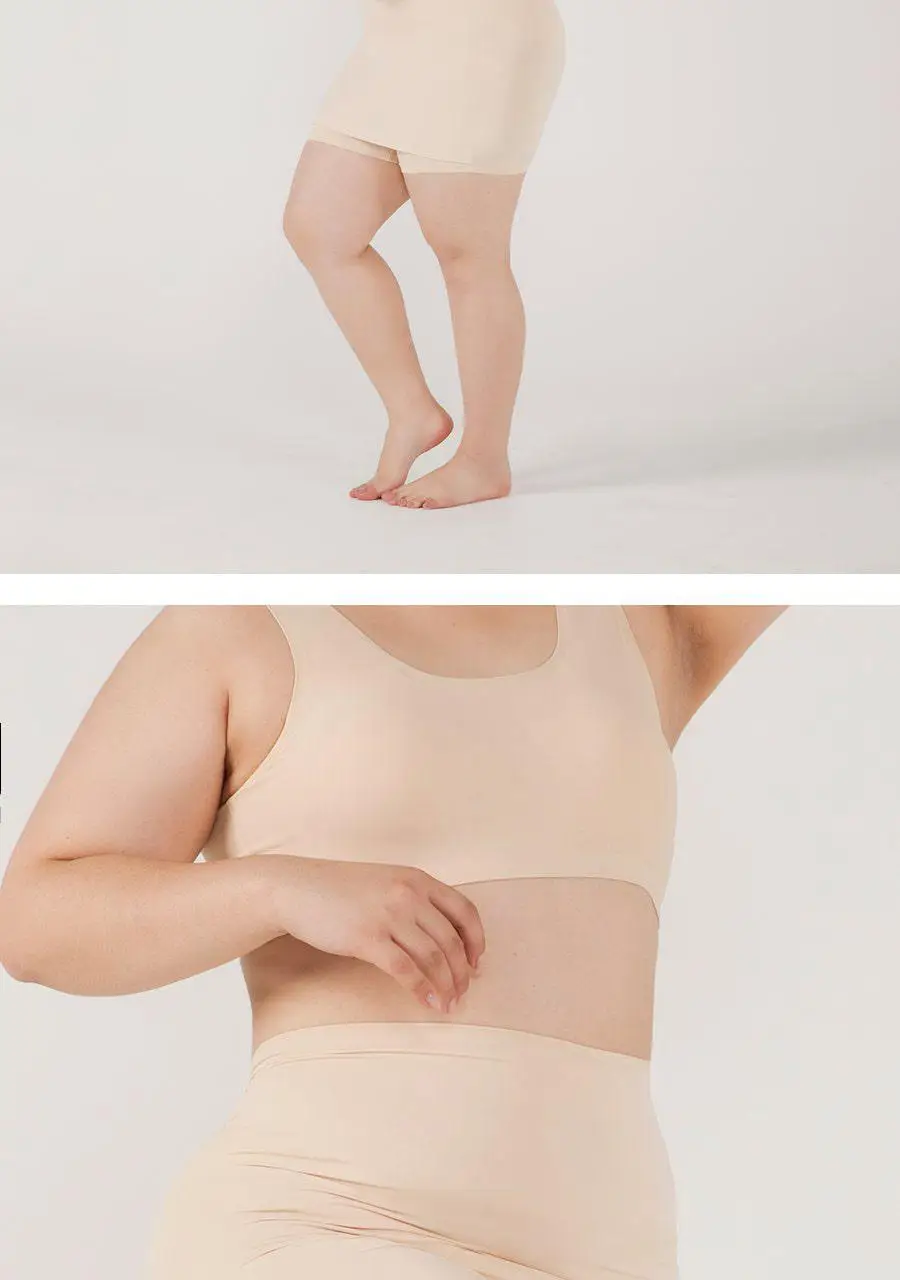 마른파이브 심리스 노라인 Y존 속치마 바지 M-XXL (블랙/스킨) 상세페이지 32