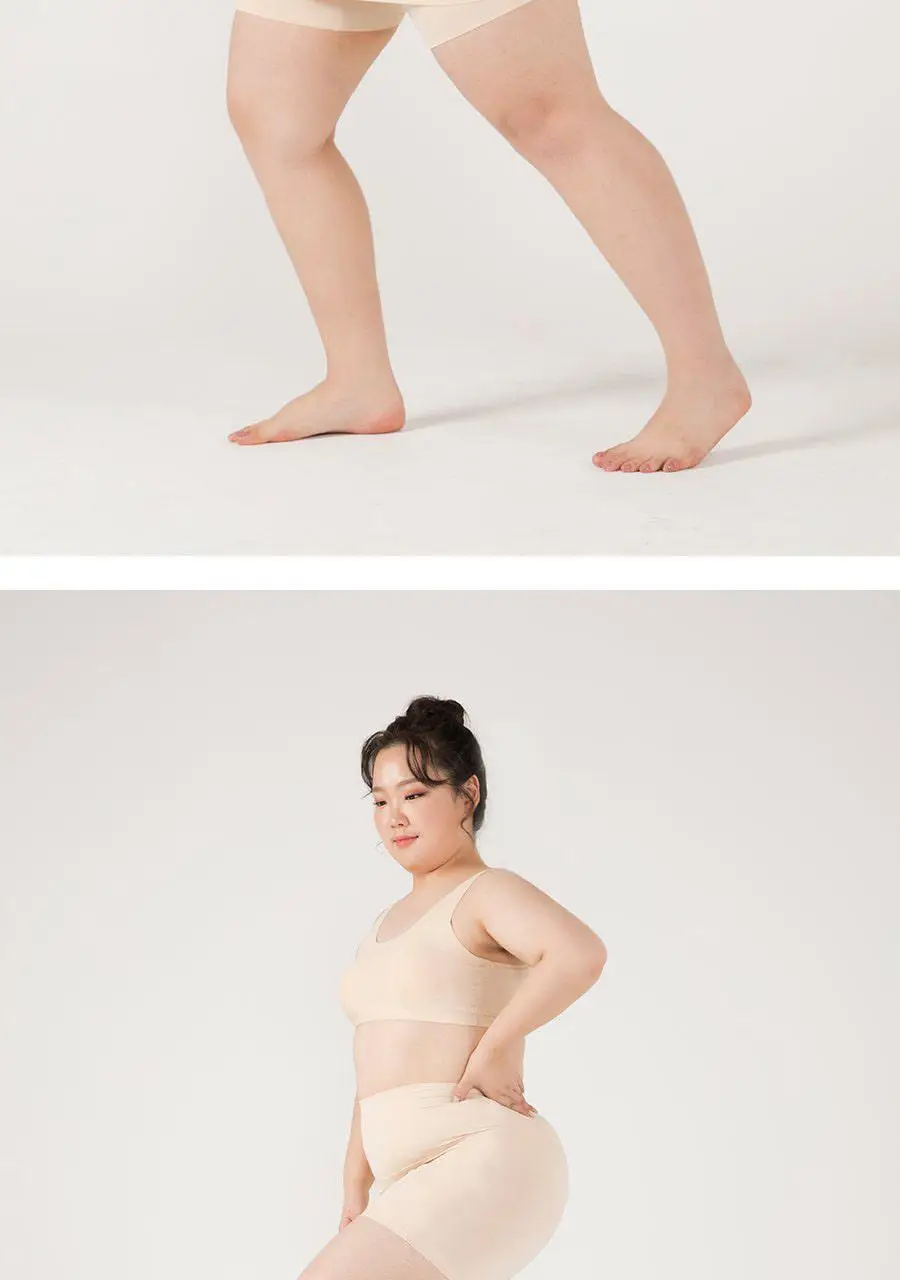 마른파이브 심리스 노라인 Y존 속치마 바지 M-XXL (블랙/스킨) 상세페이지 34
