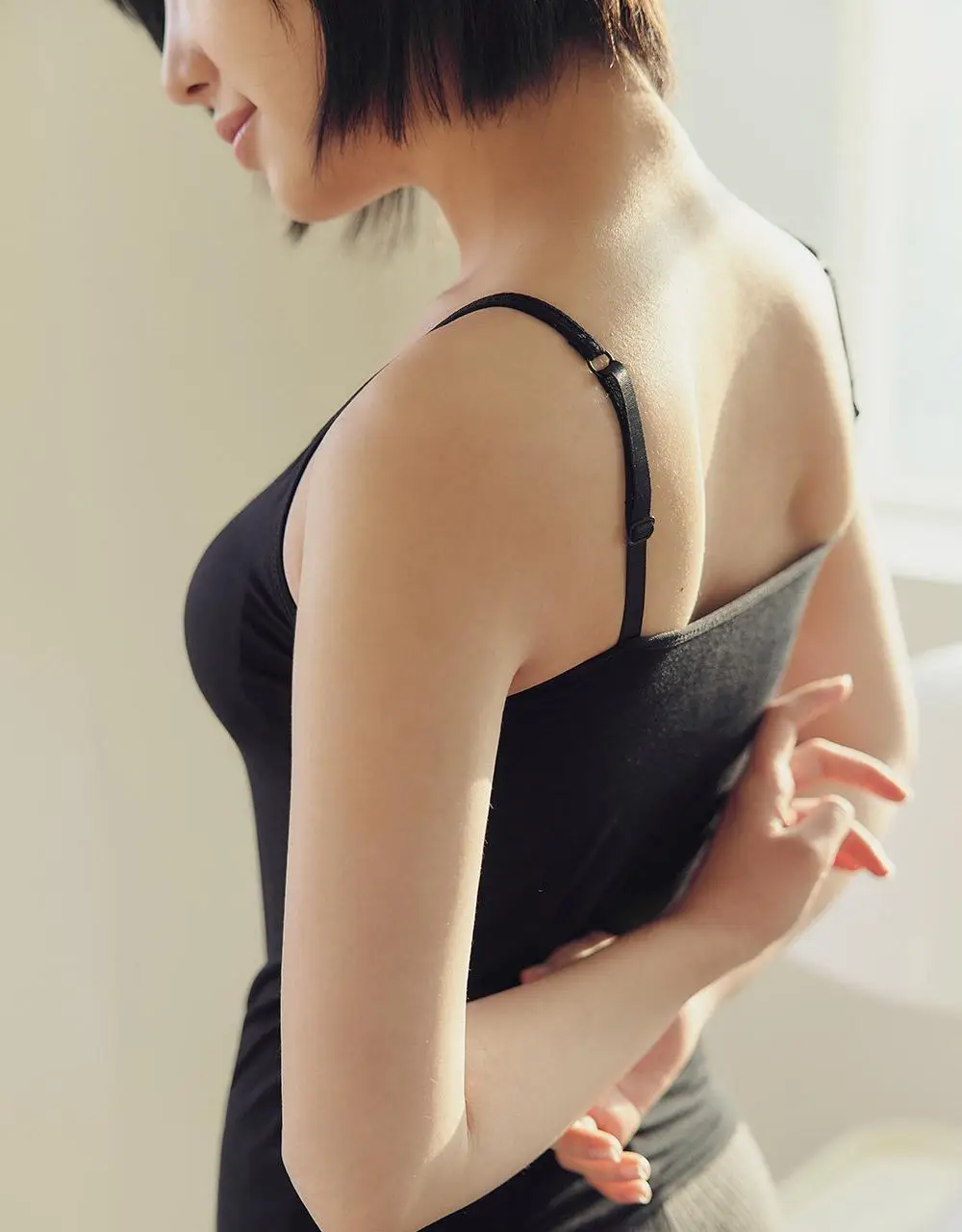 마른파이브 캡내장 모달 브라캡 나시탑 F/L~XXL (블랙/그레이/스킨/아이보리) 상세페이지 25