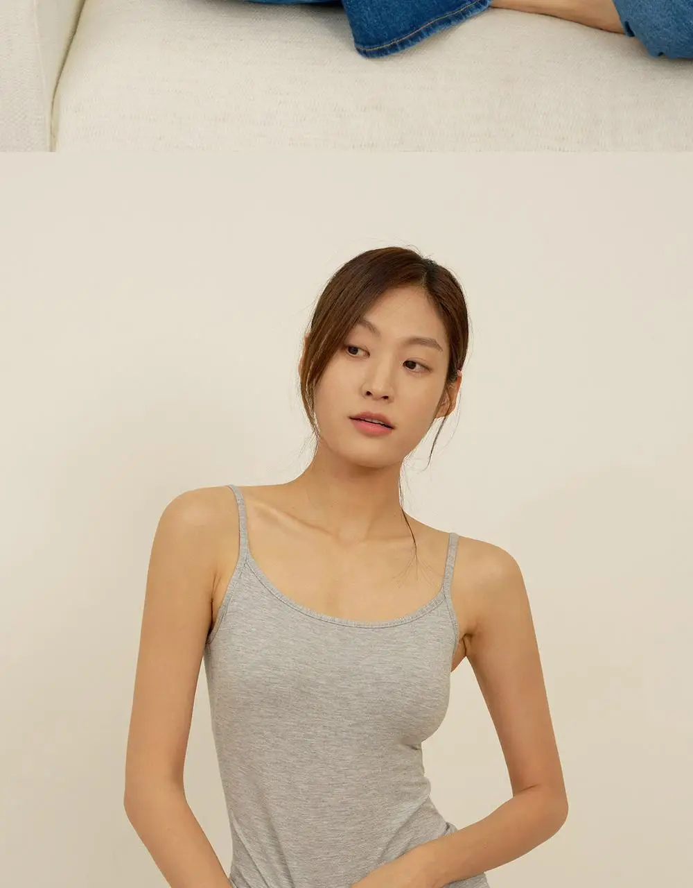 마른파이브 캡내장 모달 브라캡 나시탑 F/L~XXL (블랙/그레이/스킨/아이보리) 상세페이지 49