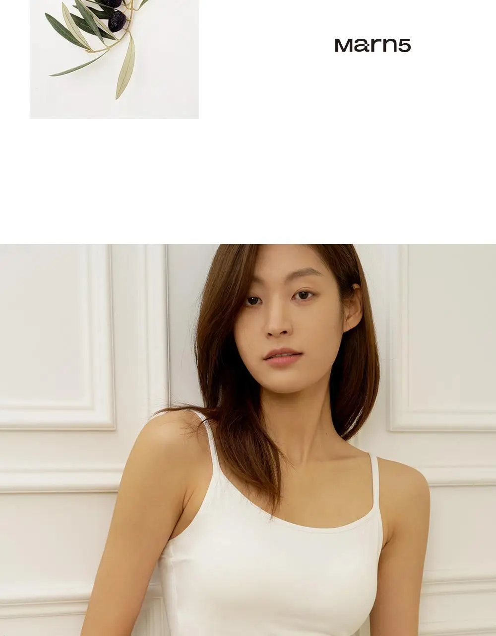 마른파이브 캡내장 브리즈 모달 크롭 끈나시 F/L~XXL (블랙/그레이/스킨/아이보리) 상세페이지 13