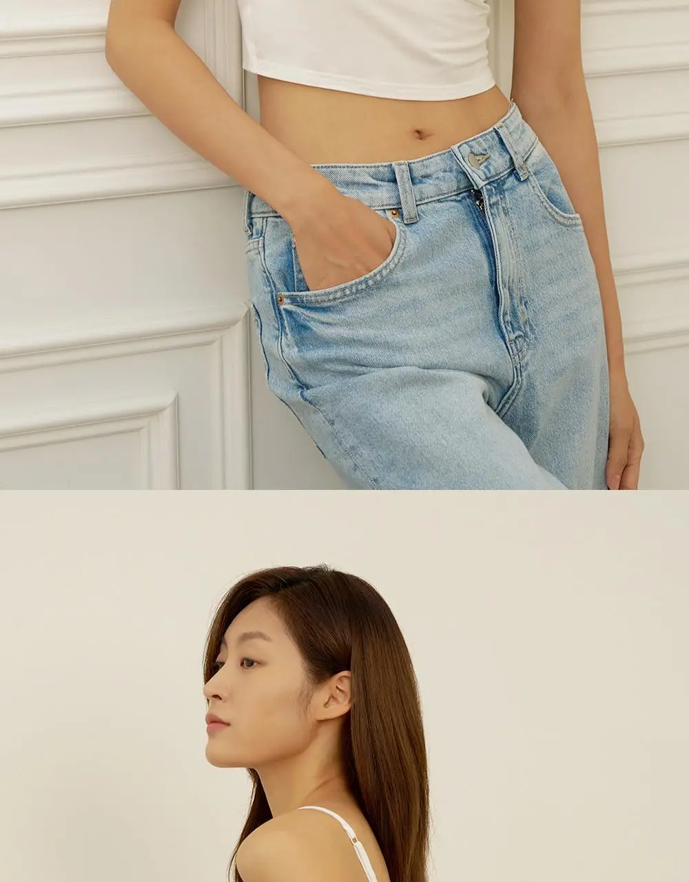 마른파이브 캡내장 브리즈 모달 크롭 끈나시 F/L~XXL (블랙/그레이/스킨/아이보리) 상세페이지 14