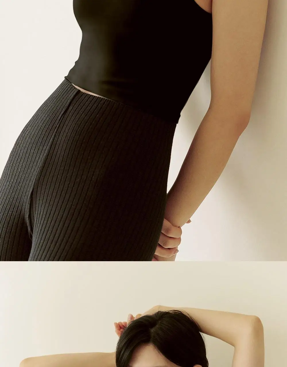 마른파이브 캡내장 브리즈 모달 크롭 끈나시 F/L~XXL (블랙/그레이/스킨/아이보리) 상세페이지 54