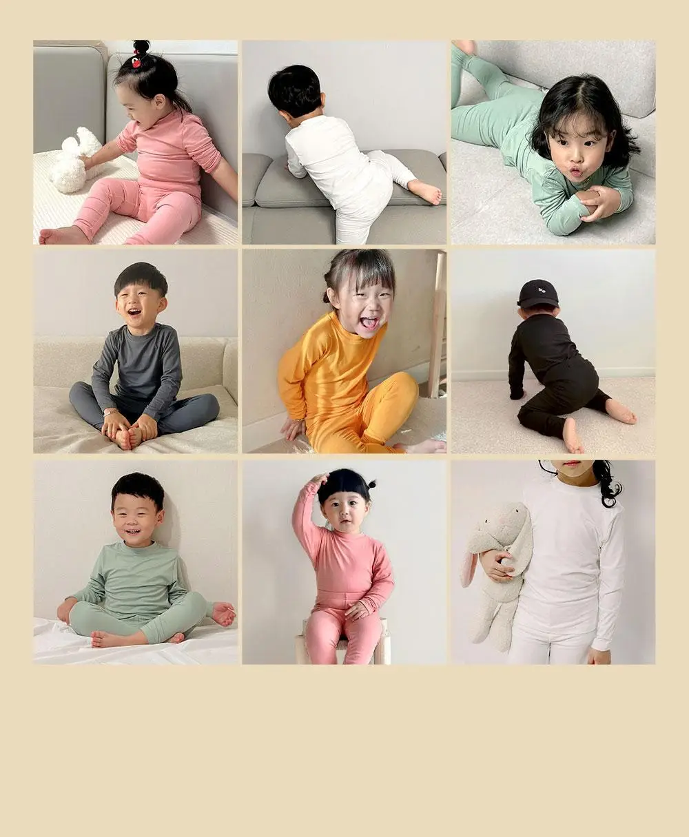 마른파이브 히트터치 키즈 온열내의 상하의 세트 6종 택1 (블랙/화이트/그레이/핑크/밀크그린/마멀레이드오렌지) 상세페이지 21