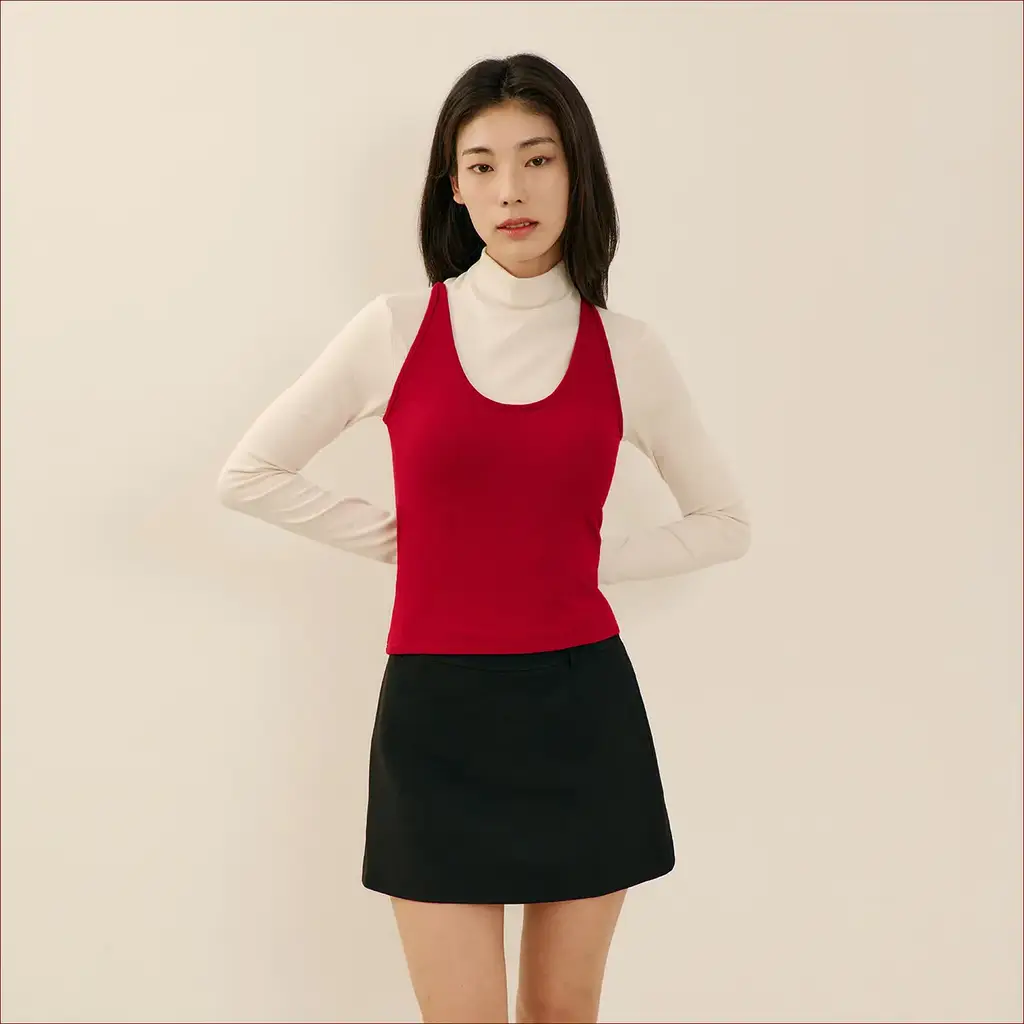 마른파이브 히트터치 홀터넥 기모 브라탑 4colors