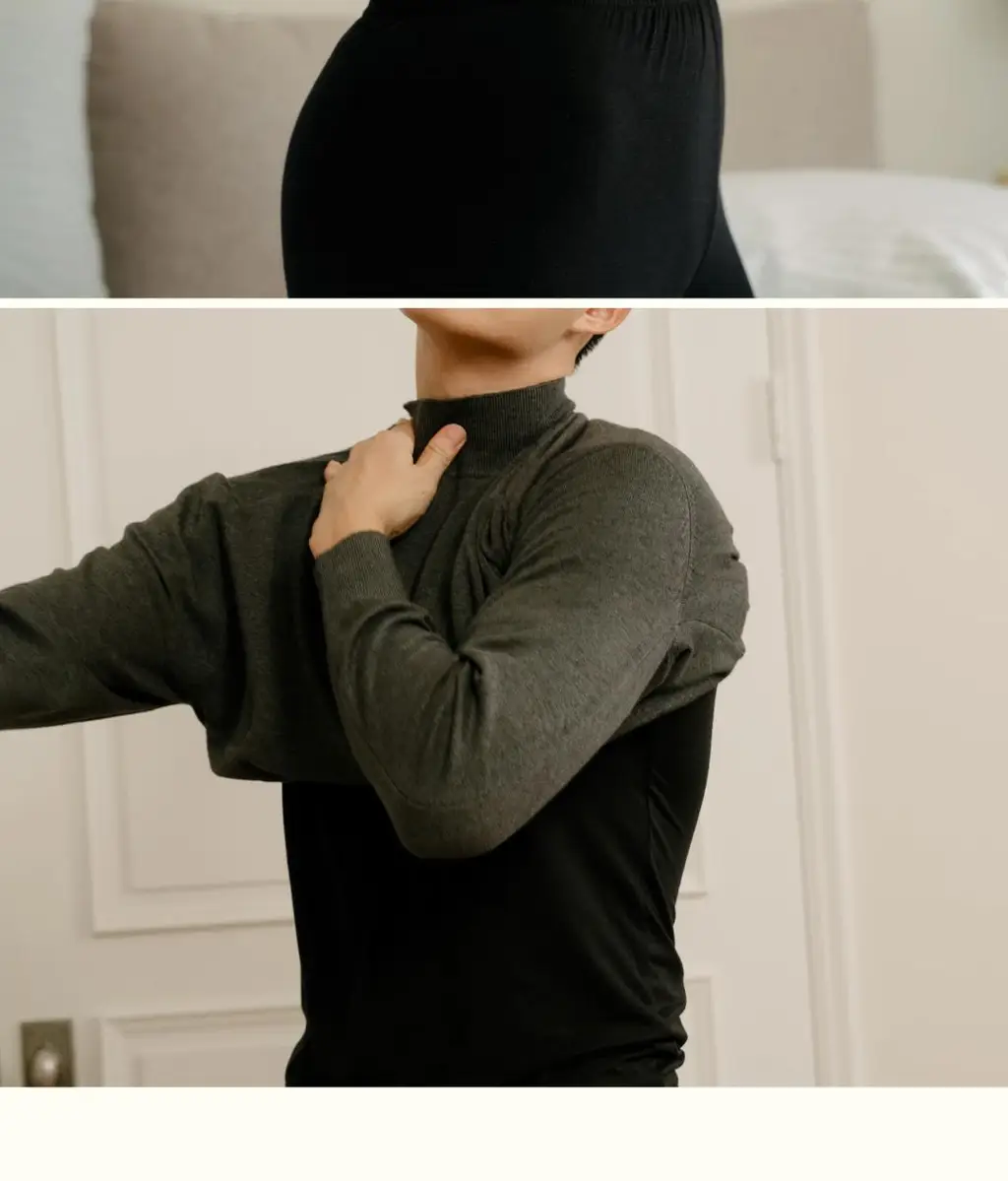 미언더 히트업 이너웨어 우먼 탑 블랙 4size 상세페이지 7