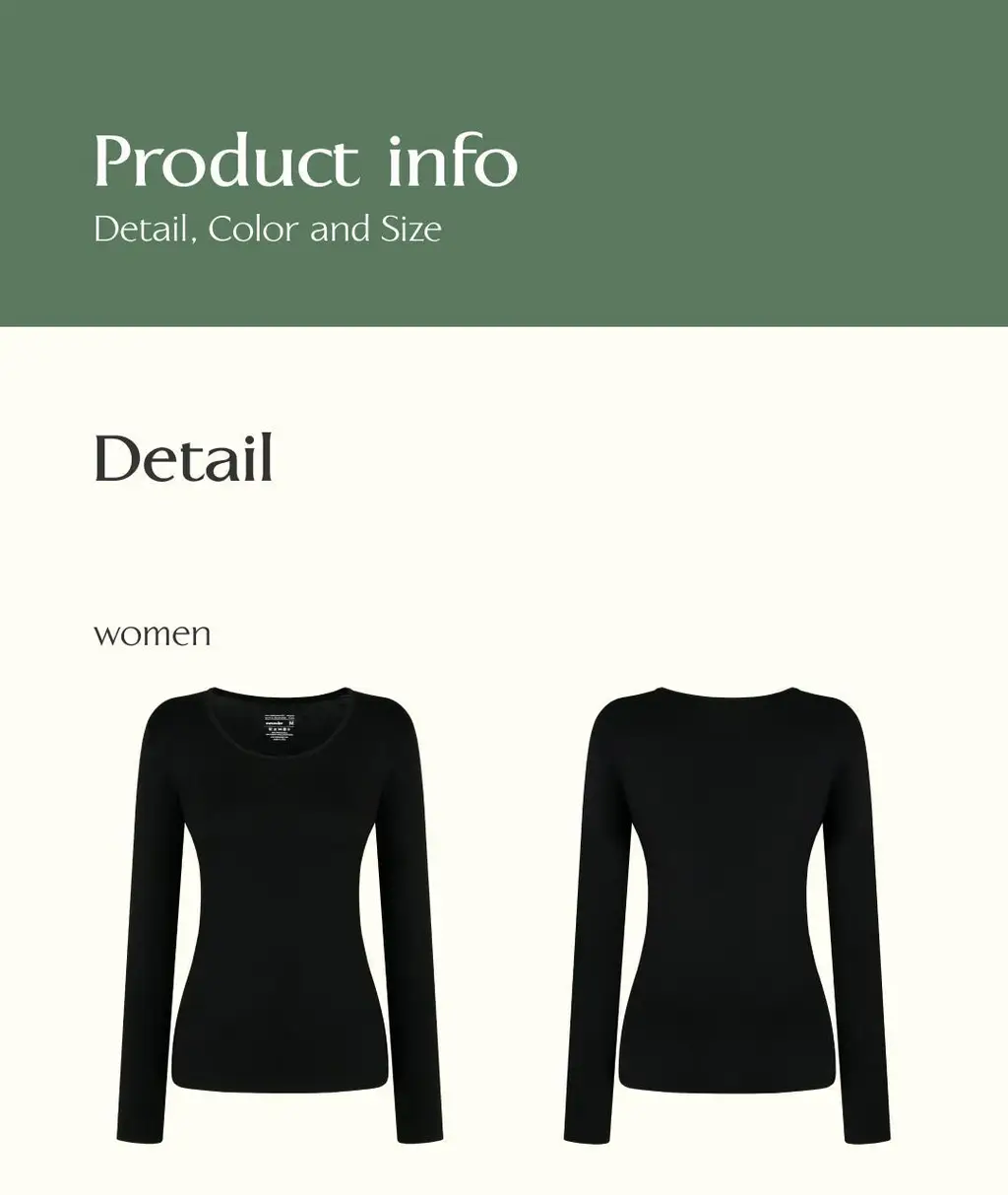 미언더 히트업 이너웨어 우먼 탑 블랙 4size 상세페이지 21