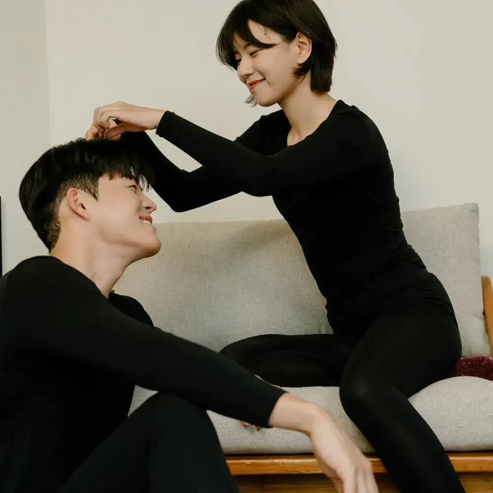 미언더 히트업 이너웨어 우먼 SET 블랙 4size