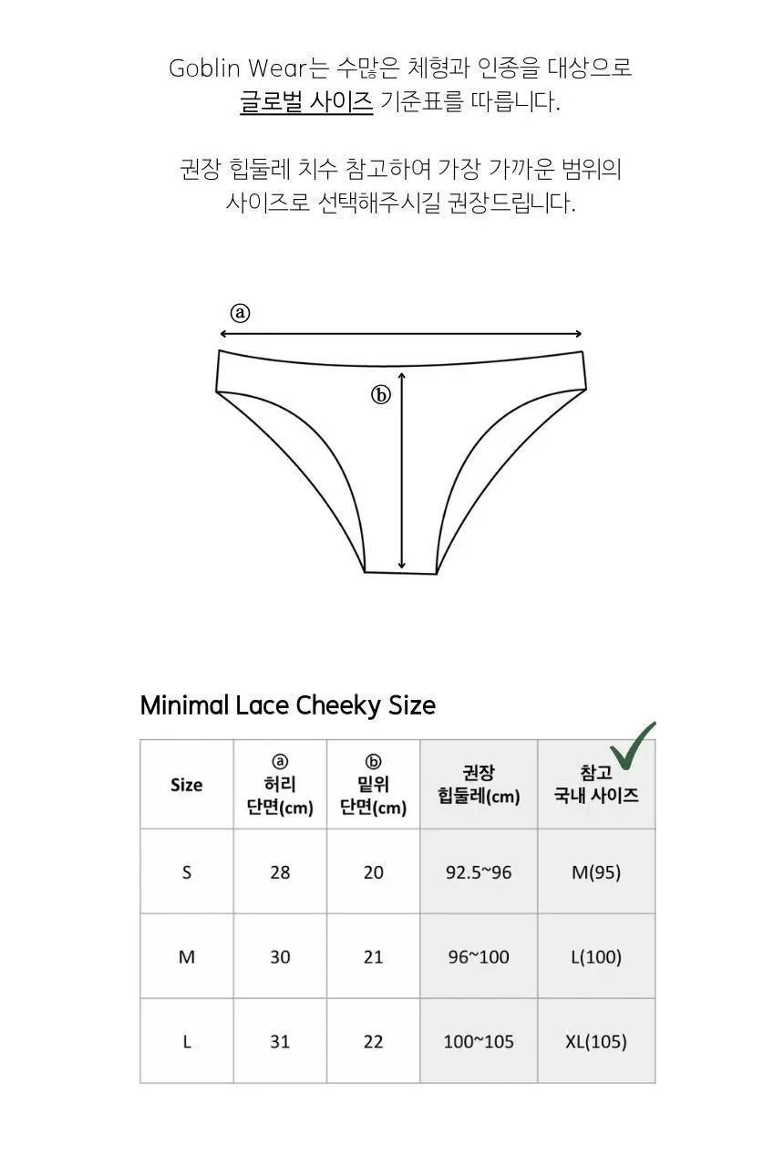 고블린웨어 미니멀 레이스 치키 팬티 (4colors) (S~L) 상세페이지 24