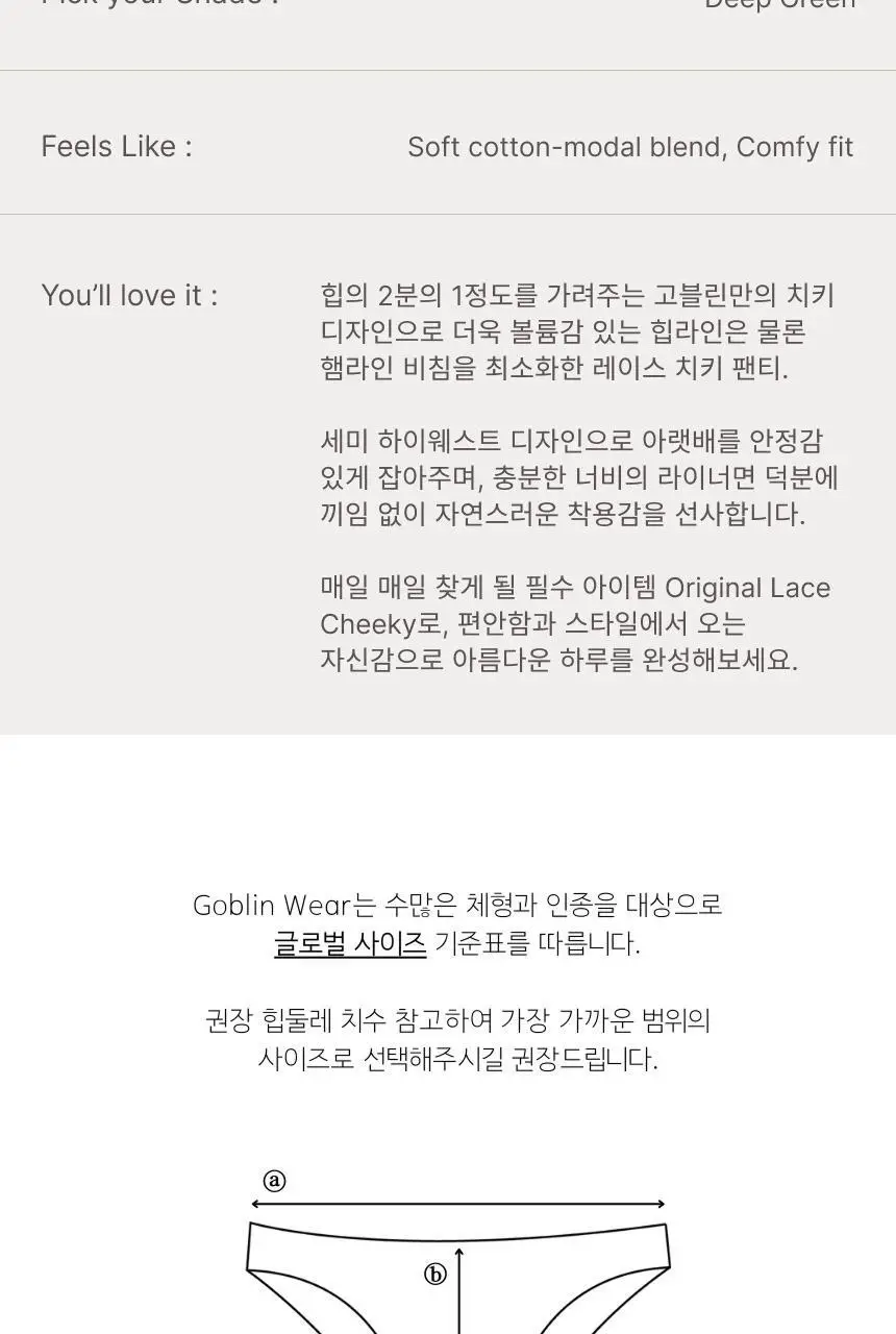 고블린웨어 오리지널 레이스 치키 팬티 (5colors) (S~L) 상세페이지 28