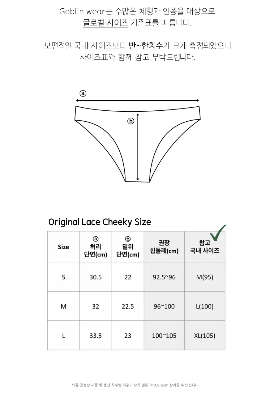 고블린웨어 오리지널 레이스 치키 팬티 (5colors) (S~L) 상세페이지 33