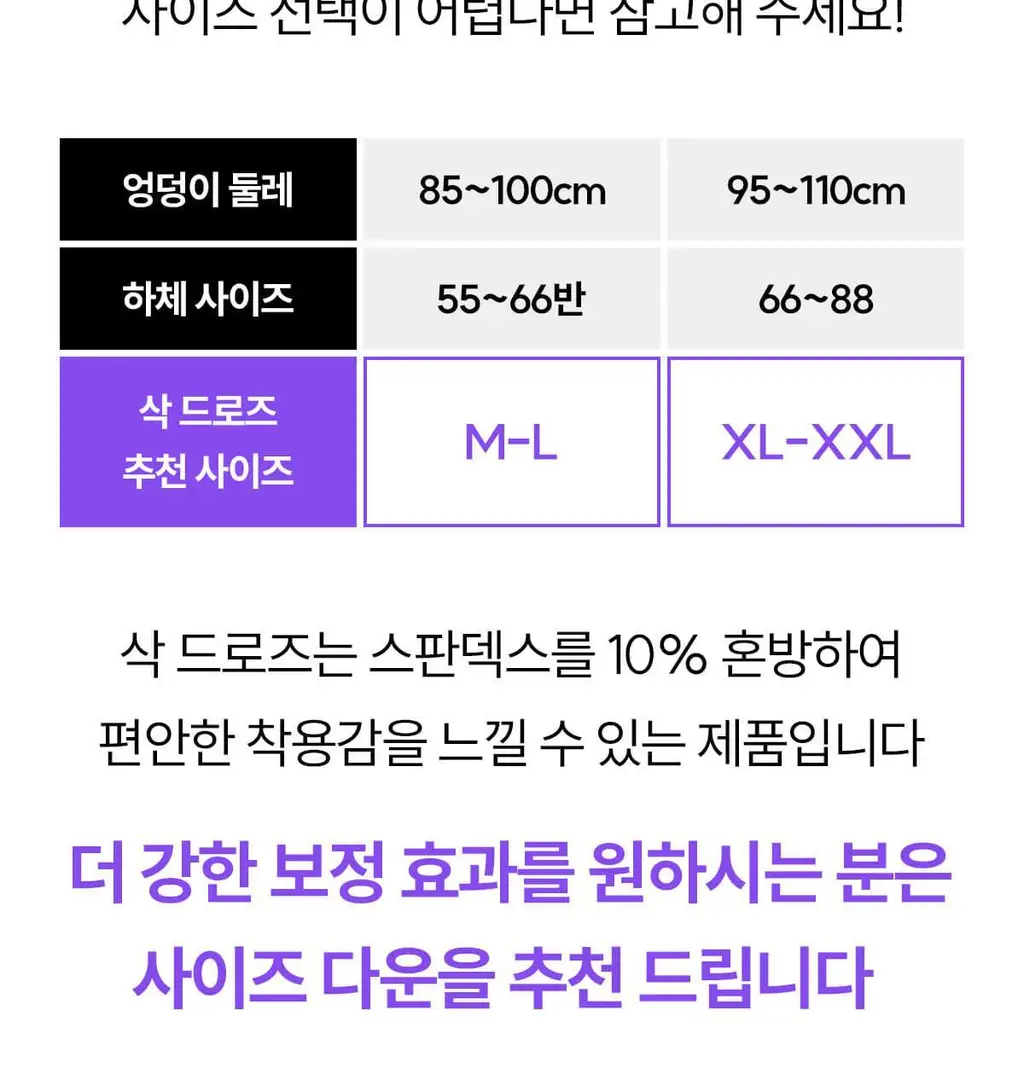 마른파이브 뱃살 허벅지 보정 삭드로즈(스킨,블랙) 상세페이지 128