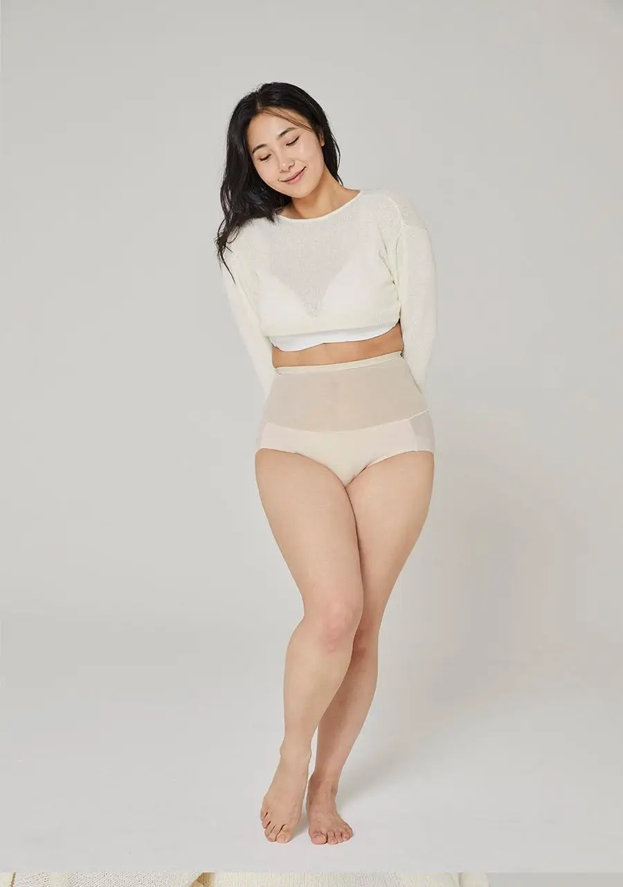 마른파이브 뱃살보정 바디쉐이퍼 메쉬 햄라인 팬티 90-105 (블랙/스킨) 상세페이지 27