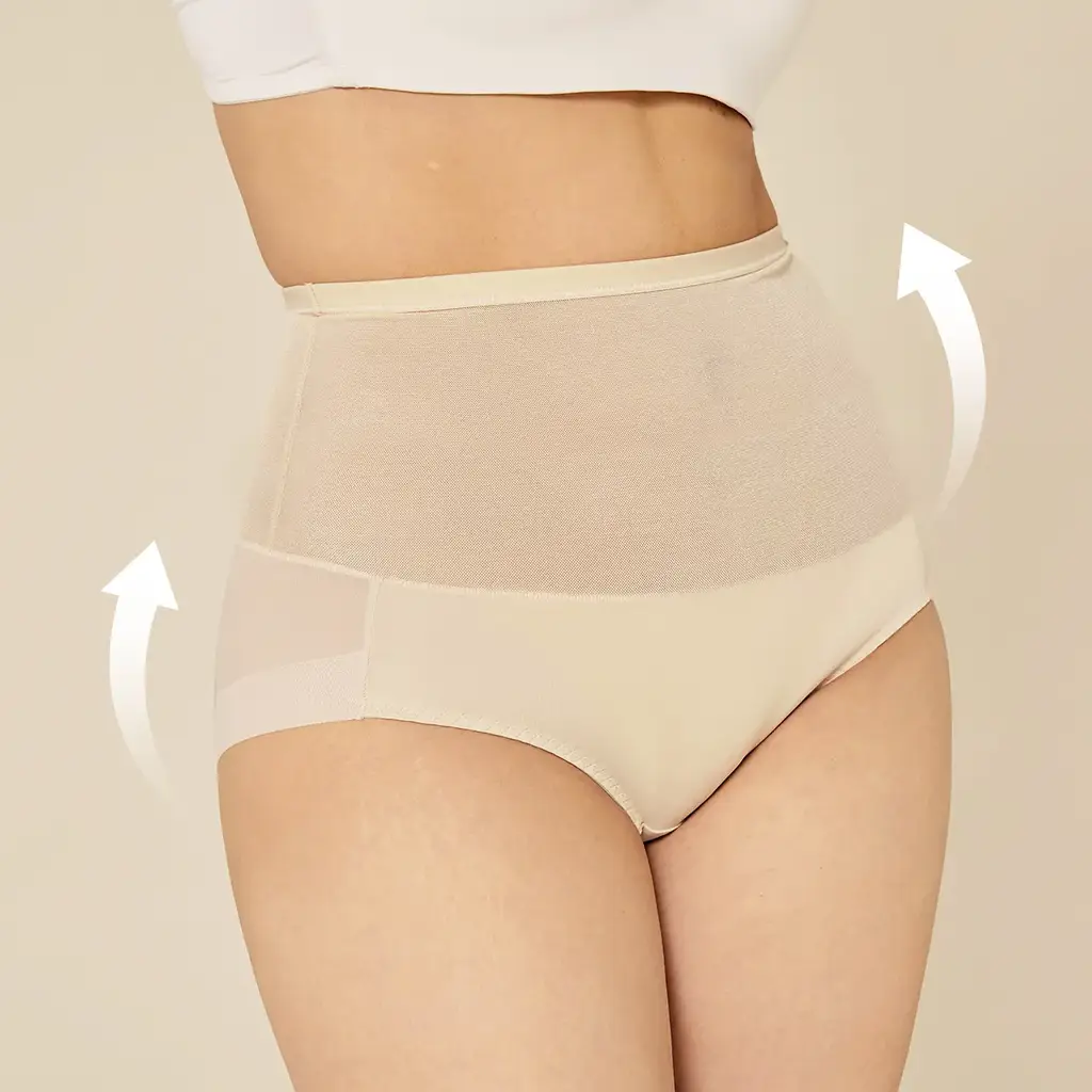 마른파이브 뱃살보정 바디쉐이퍼 메쉬 햄라인 팬티 90-105 (블랙/스킨)