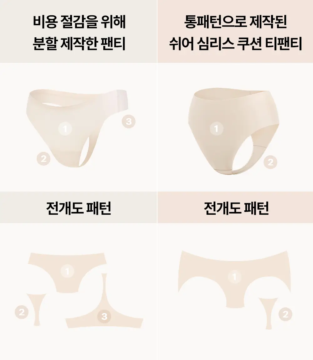 마른파이브 쉬어 티팬티 W커버 쿠션 2colors (블랙/스킨) 상세페이지 45