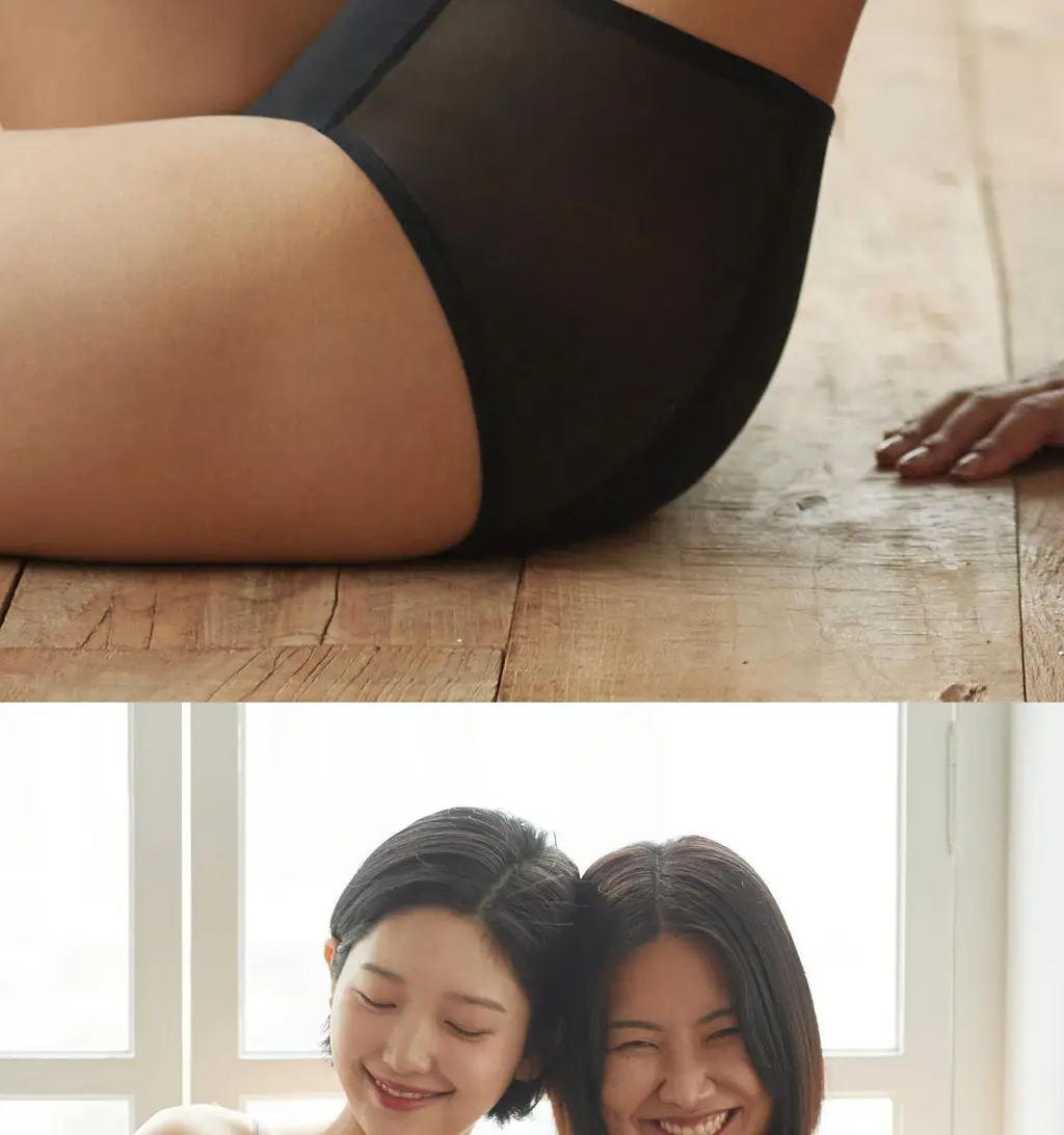 마른파이브 스밈 흡수형 메쉬 위생팬티 블랙 (XS-XL) 상세페이지 4