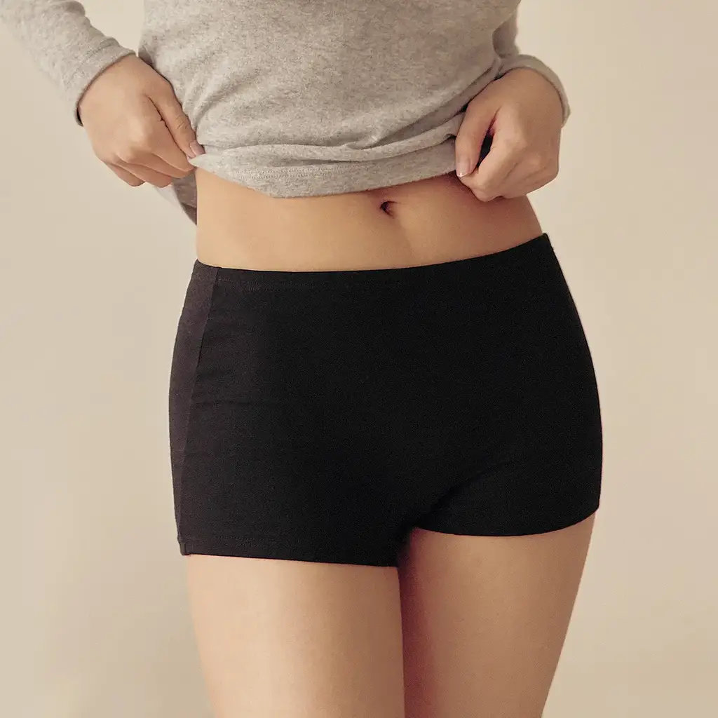 마른파이브 에어코튼 사각드로즈 네모 위생팬티 (스킨, 블랙, 그레이)