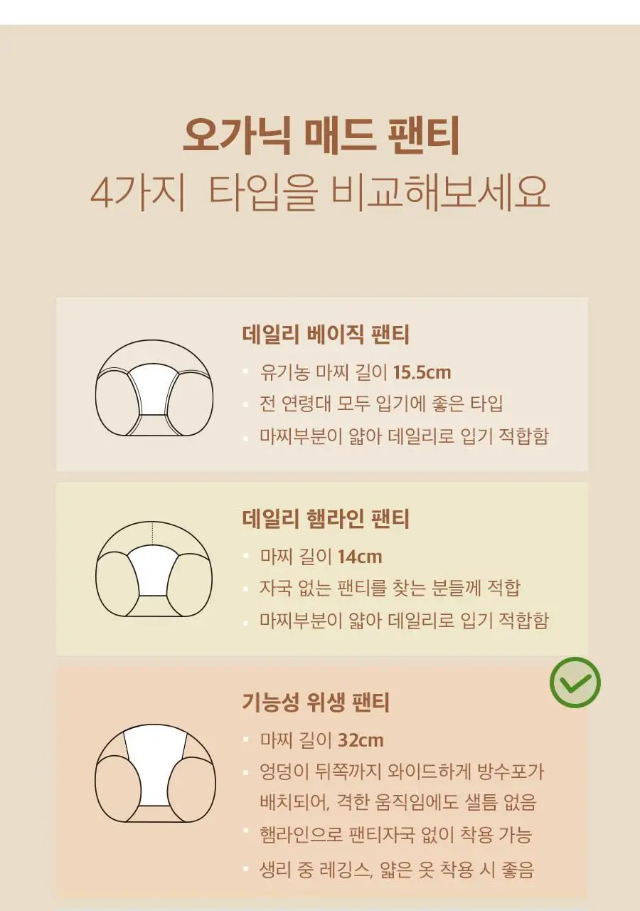마른파이브 오가닉 코튼 매트쿨링 위생팬티 2종 택1 상세페이지 57